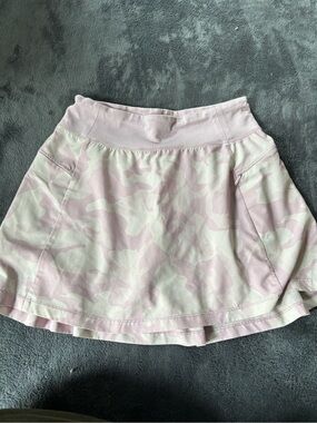 Kids Lavender Camo Active Skirt with Pockets
